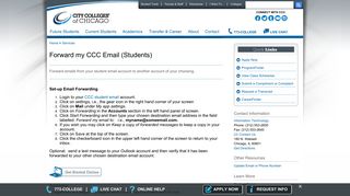 
                            1. City Colleges of Chicago - Forward my CCC Email (Students)