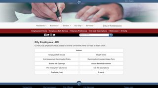 
                            5. City Employees - HR | Employment - Talgov.com