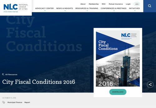 
                            10. City Fiscal Conditions 2016 - National League of Cities