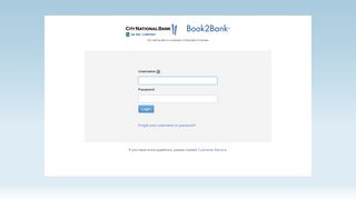 
                            2. City National Book2Bank - Login