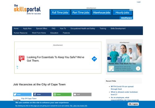 
                            11. City of Cape Town Job Vacancies | Skills Portal