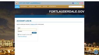 
                            8. City of Fort Lauderdale, FL : Account Log In