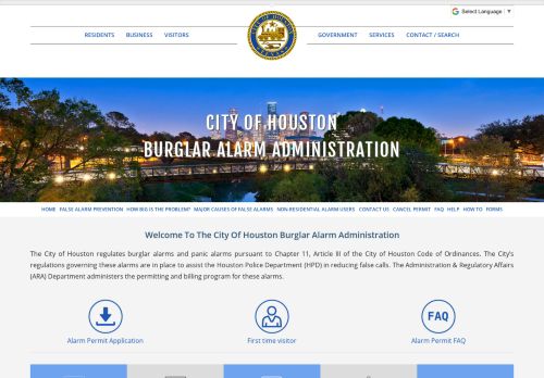 
                            5. City of Houston Burglar Alarm Administration