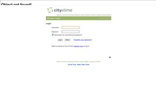 
                            1. City & Time: Login