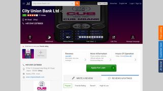 
                            10. City Union Bank Ltd, M I Road - Citi Union Bank Ltd - Banks ... - Justdial