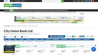 
                            12. City Union Bank Ltd. Stock Price, Share Price, Live BSE/NSE, City ...