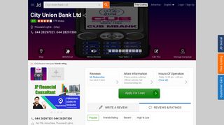 
                            11. City Union Bank Ltd, Thousand Lights - Citi Union Bank Ltd ... - Justdial