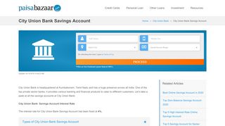 
                            8. City Union Bank Savings Account - Compare & Apply Loans & Credit ...