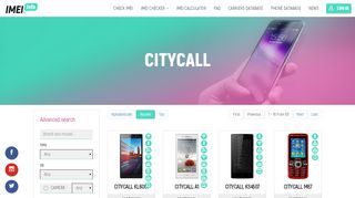 
                            10. CITYCALL phones - IMEI.info