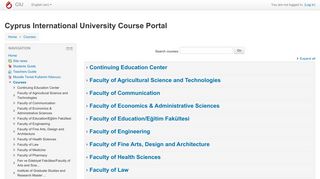 
                            11. CIU: Course categories - Cyprus International University Course Portal