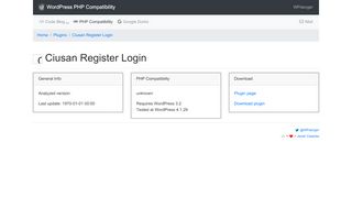 
                            5. Ciusan Register Login - WordPress PHP Compatibility