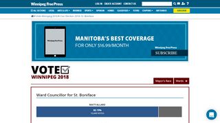 
                            11. Civic Election 2018: St. Boniface - Winnipeg Free Press