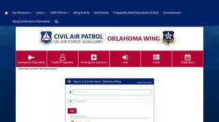 
                            9. Civil Air Patrol - Oklahoma Wing - Site Administration Login