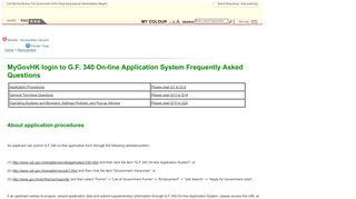 
                            11. Civil Service Bureau - MyGovHK login to G.F. 340 On-line Application ...