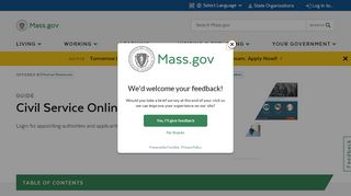 
                            5. Civil Service Online | Mass.gov