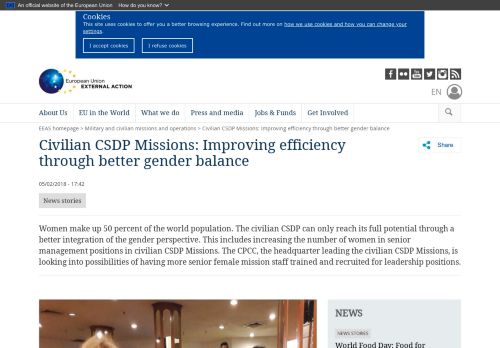 
                            6. Civilian CSDP Missions: Improving efficiency through better gender ...
