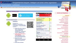 
                            8. CKalender - Anleitung - Smartphone App