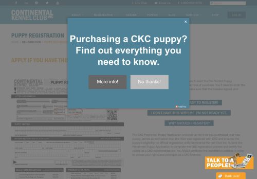 
                            6. CKC Puppy Registration - Continental Kennel Club