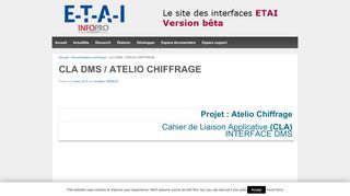 
                            7. CLA DMS / ATELIO CHIFFRAGE - Le site des interfaces ETAI