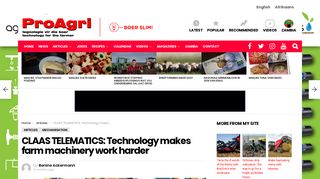 
                            10. CLAAS TELEMATICS: Technology makes farm machinery work harder ...