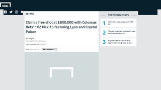 
                            8. Claim a free shot at £800,000 with Colossus Bets' 1X2 Pick 15 ...