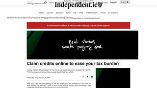 
                            10. Claim credits online to ease your tax burden - Independent.ie