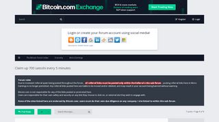 
                            13. Claim up 700 satoshi every 5 minutes - The Bitcoin Forum