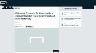 
                            9. Claim your free entry for Colossus Bets' £800,000 jackpot featuring ...