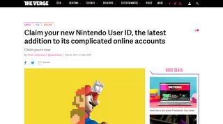 
                            11. Claim your new Nintendo User ID, the latest addition to its complicated ...