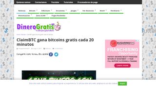 
                            5. ClaimBTC gana bitcoins gratis cada 20 minutos | Dinero Gratis