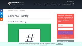
                            10. Claiming a Hashtag On Social Media - Custom Fit Online