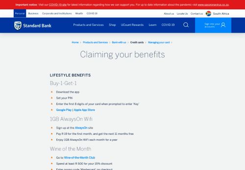 
                            10. Claiming your benefits | Standard Bank