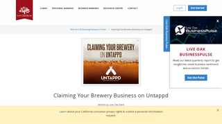 
                            11. Claiming Your Brewery Business on Untappd - Live Oak Bank