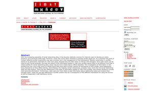 
                            8. Clandestine chatters: Self-disclosure in U.K. chat room profiles ...