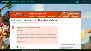 
                            11. clansweb nur noch mit Benutzer sichtbar - Clash of Clans Wiki - Fandom
