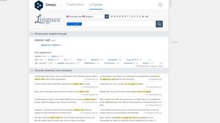 
                            7. clarion call - Traduction française – Linguee