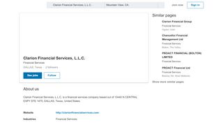 
                            4. Clarion Financial Services, L.L.C. | LinkedIn