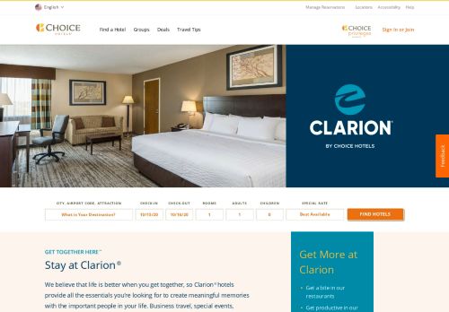 
                            7. Clarion® Hotel by Choice Hotels – Book on Official Site