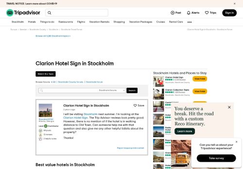 
                            10. Clarion Hotel Sign in Stockholm - Stockholm Forum - TripAdvisor