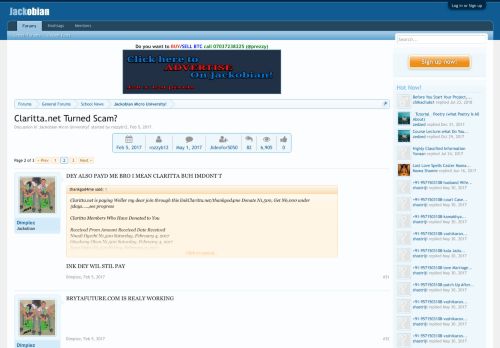 
                            4. Claritta.net Turned Scam? | Page 2 | Jackobian Forums