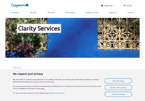 
                            2. Clarity Services - Capgemini