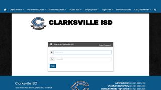 
                            11. Clarksville ISD - Site Administration Login