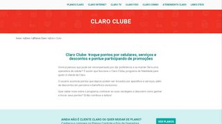 
                            5. Claro Clube: troque pontos acumulados por celular, créditos e ...