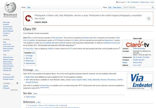 
                            11. Claro TV - Wikipedia