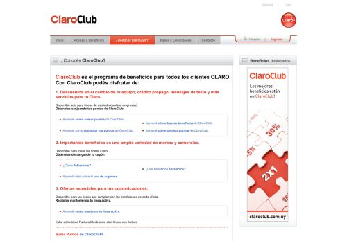 
                            6. ClaroClub | Beneficios para clientes Claro