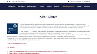 
                            7. Clas - Lingue - Pontificia Università Lateranense
