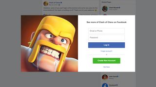 
                            1. Clash of Clans - Clashers, some of you can't login at the... | Facebook