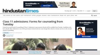 
                            8. Class 11 admissions: Forms for counseling from Tuesday | chandigarh ...