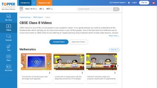 
                            10. Class 8 CBSE Video Lessons, Class 8 Video Lectures - Topperlearning