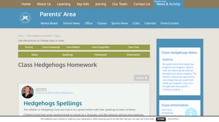 
                            13. Class Hedgehogs Homework | St John The Baptist CE Primary School ...